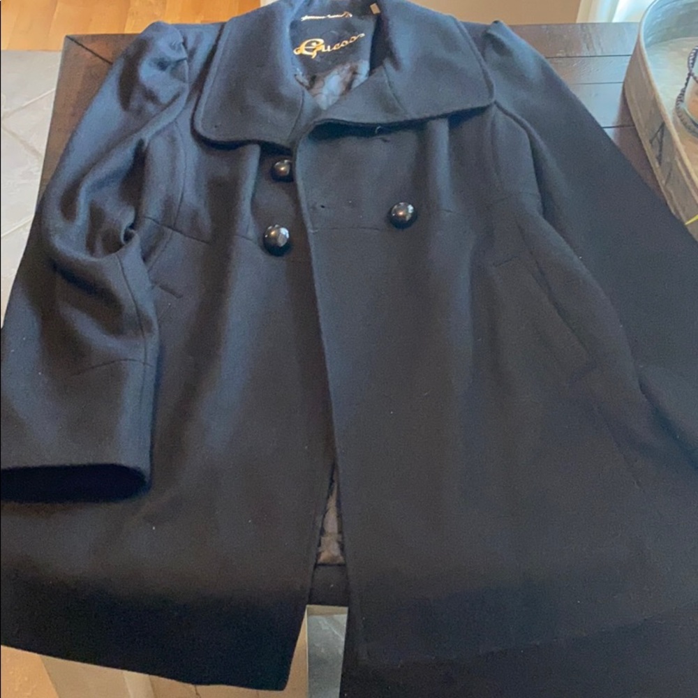 Guess black Pea coat